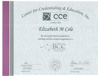 Board Certified Coach BCC