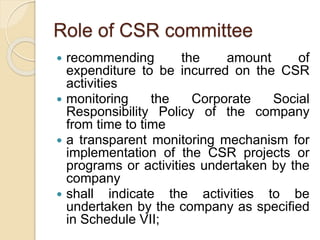 Csr Committee Composition Board committees | PPTX