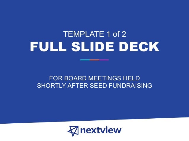 startup board deck templates 2 0 nextview