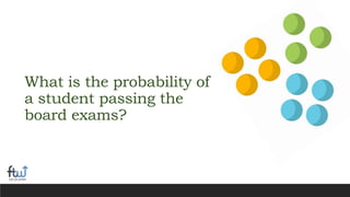 What is the probability of
a student passing the
board exams?
 
