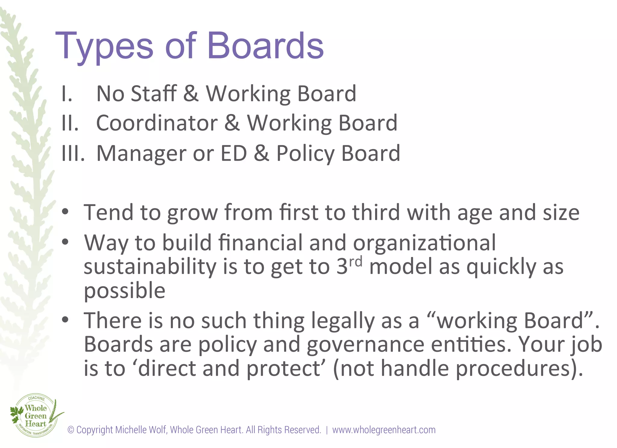 Board governance training slideshow | PDF