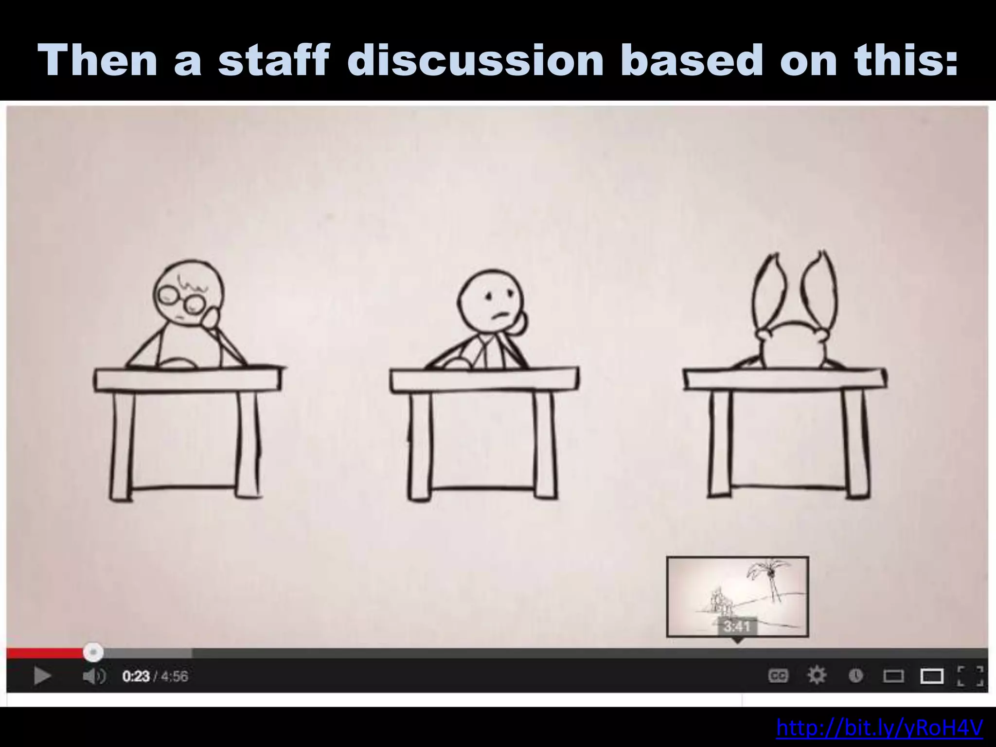 Then a staff discussion based on this:
http://bit.ly/yRoH4V