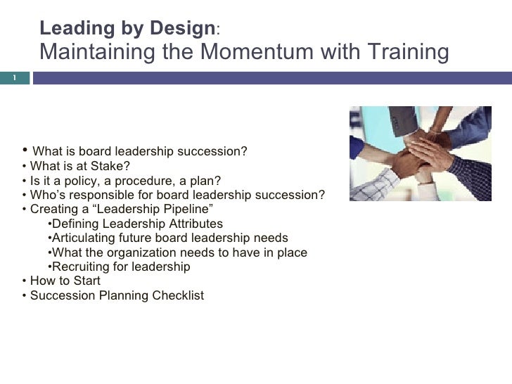 Board Leadership Succession Slide 2
