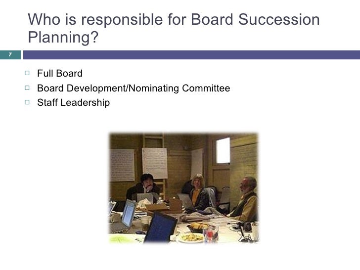 Board Leadership Succession Slide 7