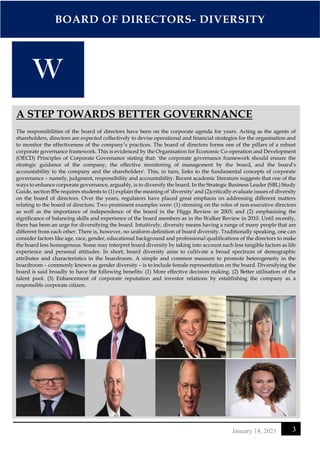 Board of Directors  Diversity