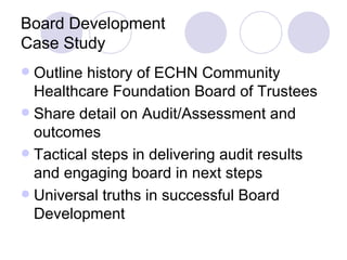 Board Development Program Board Development: Working from within | PPT