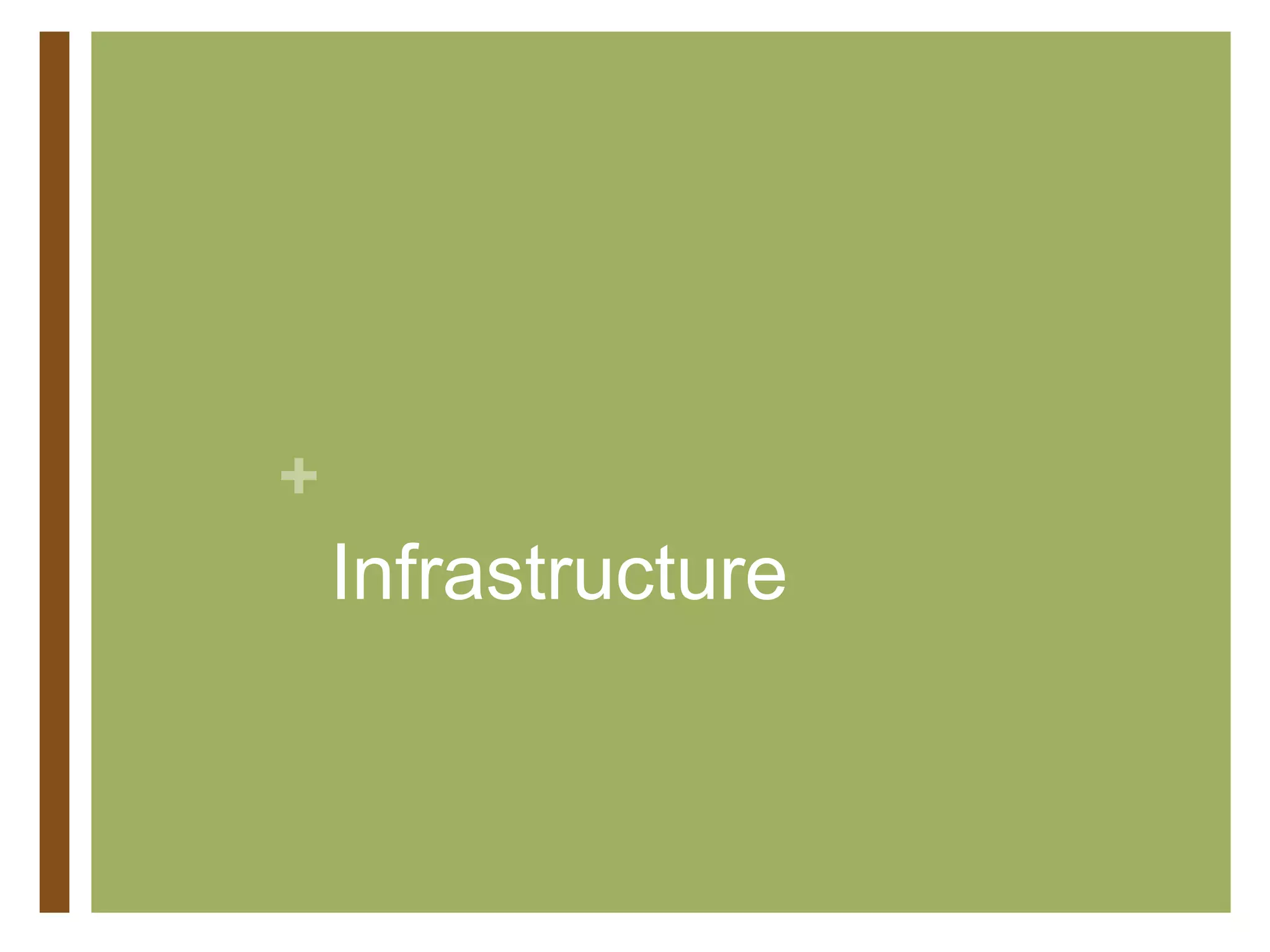 +
Infrastructure
 