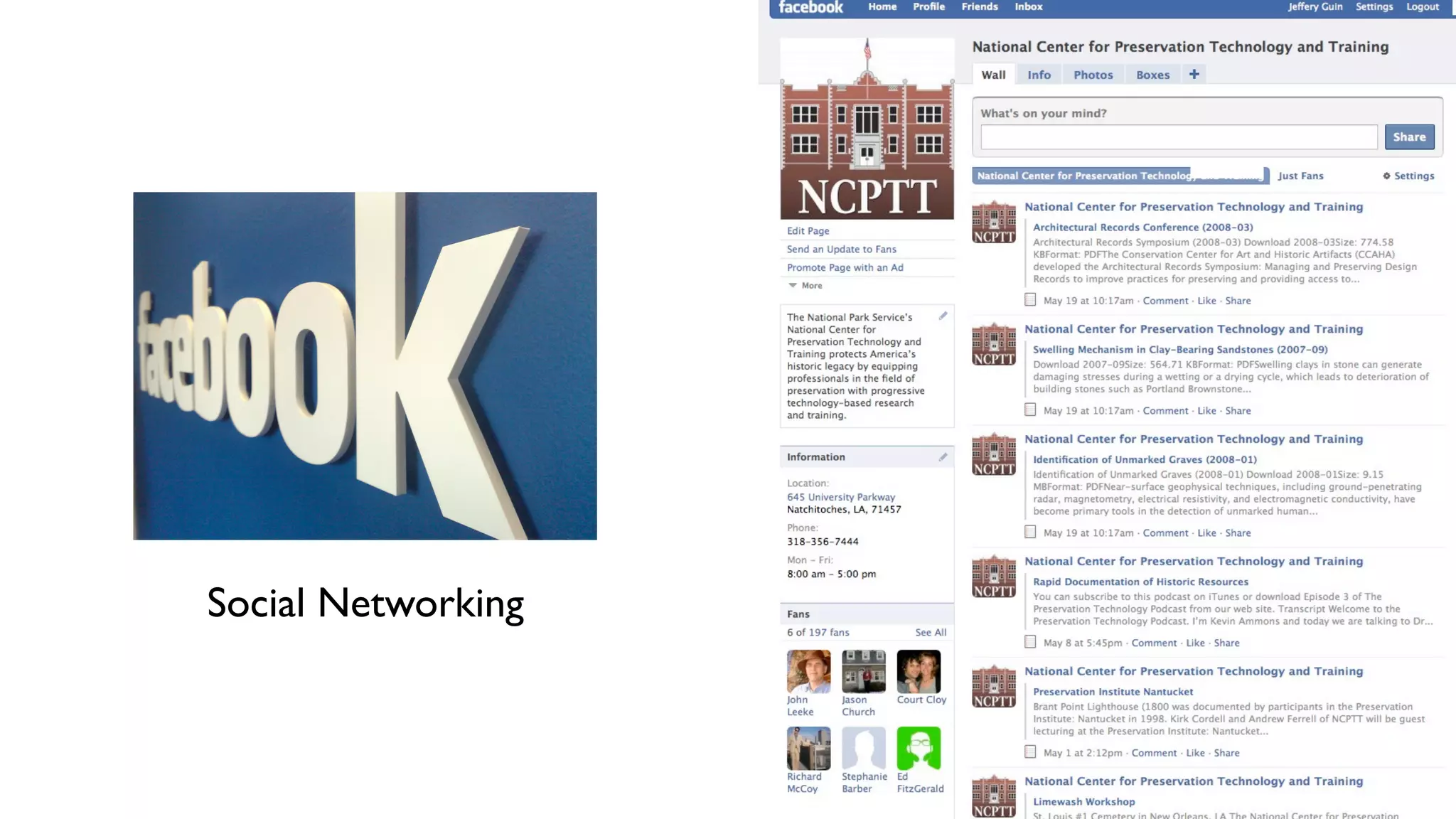 09 Board Meeting: Strengthening NCPTT's Leadership on the the Social Web