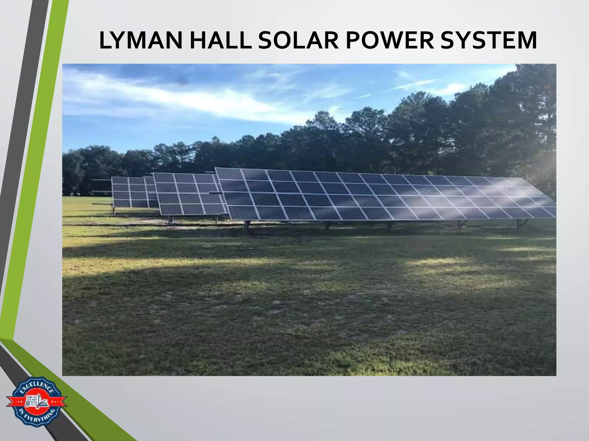 LYMAN HALL SOLAR POWER SYSTEM
 