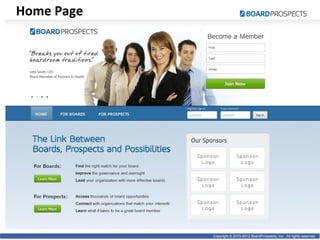 Copyright © 2010-2012 BoardProspects, Inc. All rights reserved.
Home Page
Sponsor
Logo
Sponsor
Logo
Sponsor
Logo
Sponsor
Logo
Sponsor
Logo
Sponsor
Logo
 