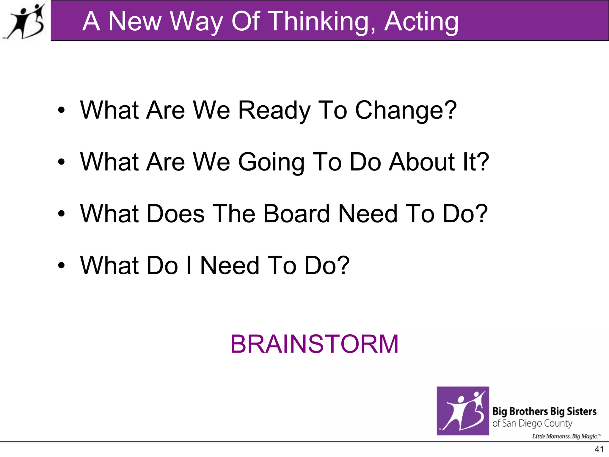 Devising easy ways to engage our board to contributeWHEREARE WENOW?