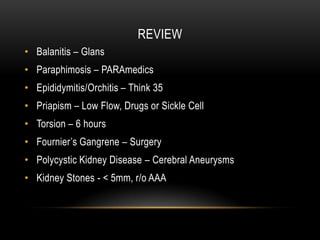 Emergency Medicine Board Review 2014 GU | PPTX
