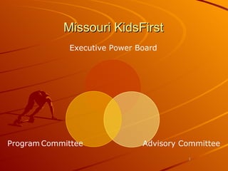 Missouri KidsFirst Executive Power Board Advisory Committee Program   Committee 