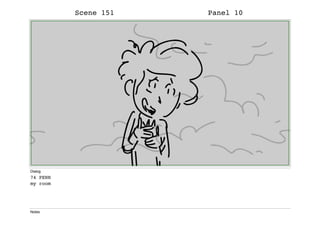 Scene 151 Panel 10
Dialog
74 PENN
my room
Notes
 