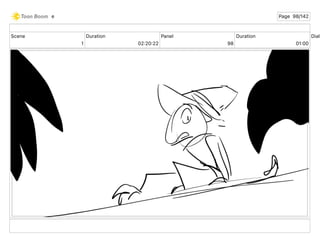 Scene
1
Duration
02 20 22
Panel
98
Duration
01 00
Dialo
e Page 98/142
 