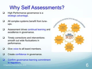 © Signature Resources Inc. 2015
6
 High Performance governance is a
strategic advantage.
 All complex systems benefit fr...