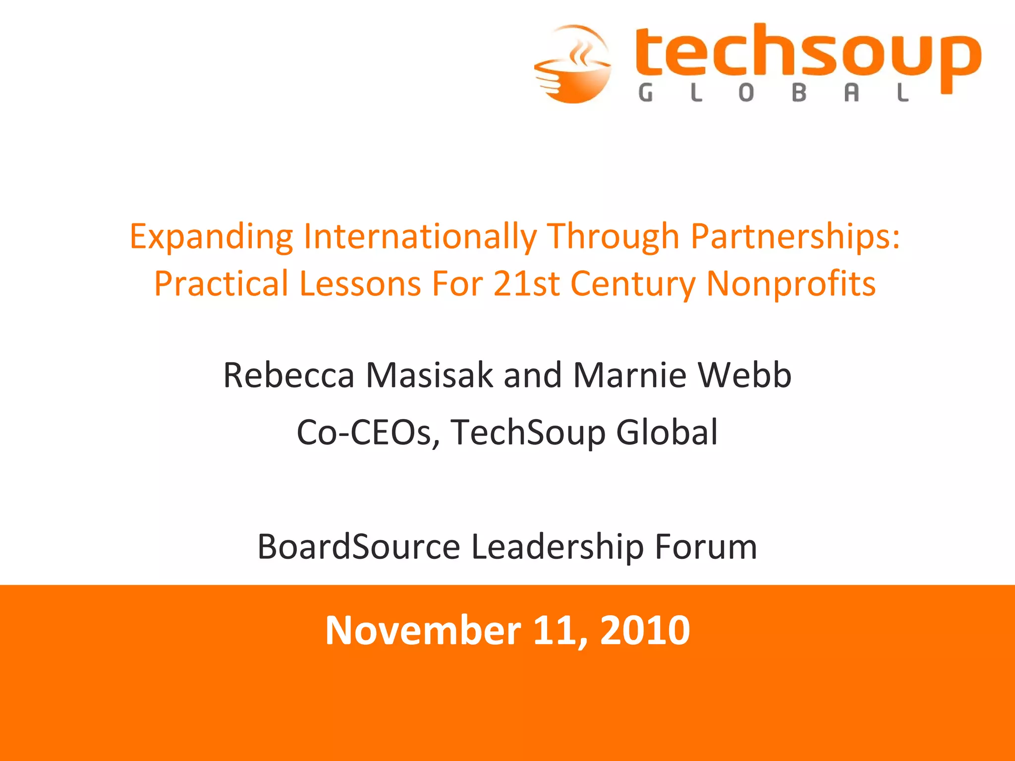 Expanding Internationally Through Partnerships: Practical Lessons For ...