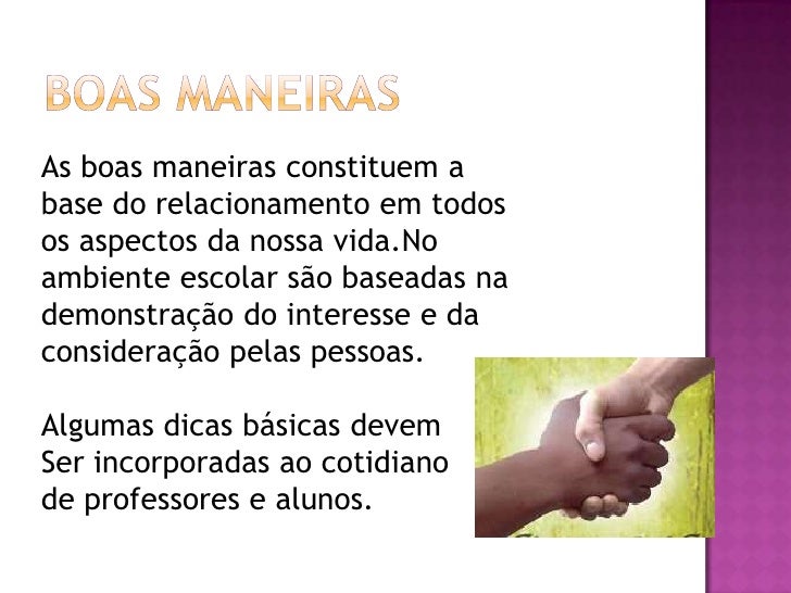 Curso de boas maneiras