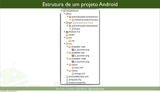 todo projeto Android,projeto Android o assim...
                                    Estrutura de um é organizad




                                         Formacão Completa em Android - @androidnarede
segunda-feira, 12 de dezembro de 11
 