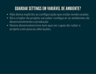 Makefile
clean:
find . -name "*.pyc" -delete
deps:
pip install -r requirements/local.txt
setup: clean deps
rm -rf my_db_name.db
python manage.py syncdb --noinput
python manage.py migrate
python manage.py createsuperuser 
--email "test@myproject.com"
run:
python manage.py runserver
 