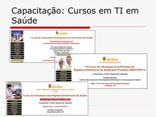 Capacitação: Cursos em TI em
Saúde
 