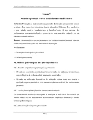 Normadose Boas práticas de faarmácia 2009 | PDF