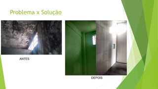 Problema x Solução
ANTES
DEPOIS
 