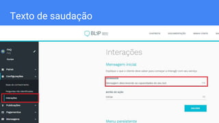 Texto de saudação
 