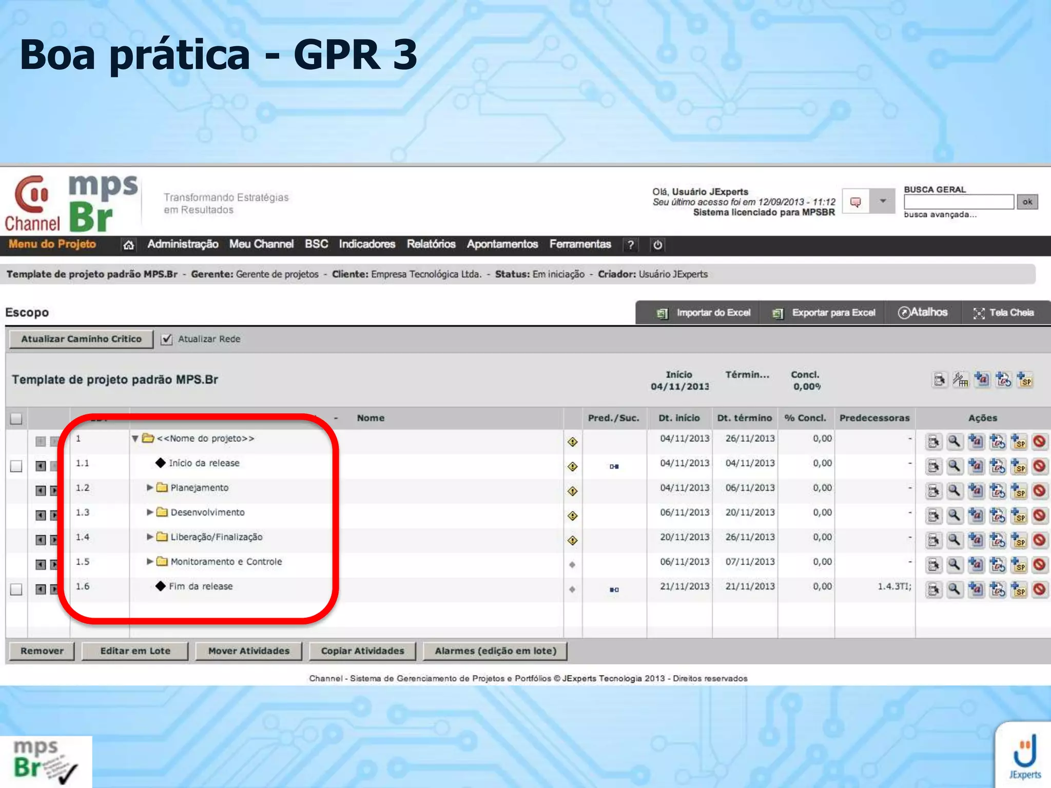 Boa prática - GPR 3

 