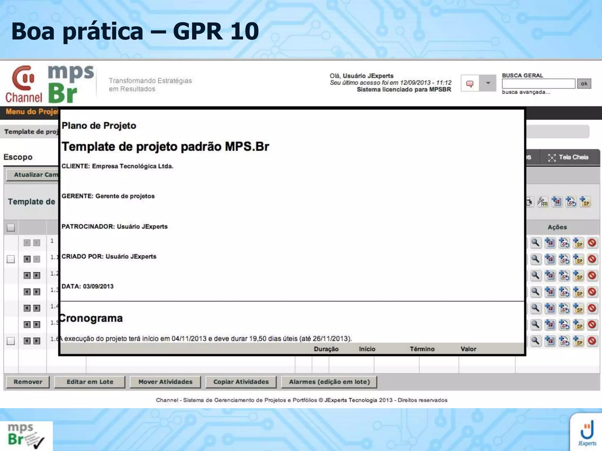 Boa prática – GPR 10

 