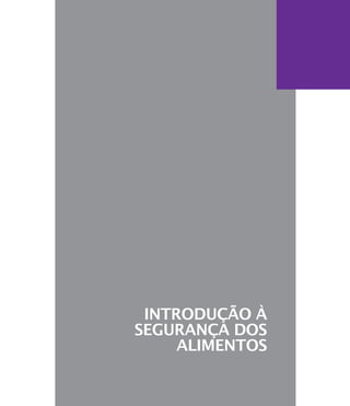 INTRODUÇÃO À
SEGURANÇA DOS
ALIMENTOS
 