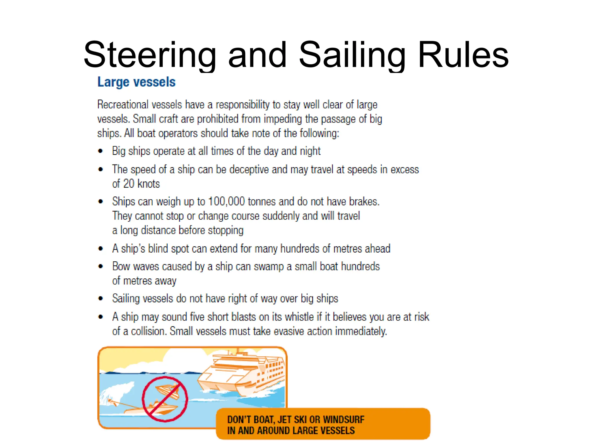Steering and Sailing Rules
 