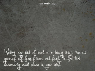 on writing




Writingf any fromd offriebook and afamiol nelyl ytothfiinng.d tYouat cut
              kin nds is
yoursel l...