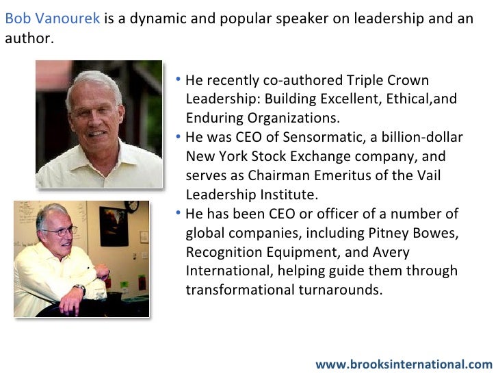 Bob and Gregg Vanourek Sign with Brooks International Speakers Bureau