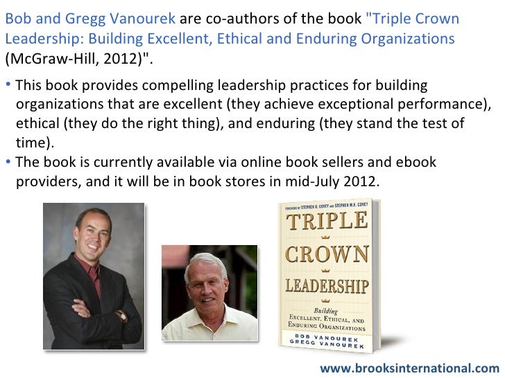 Bob and Gregg Vanourek Sign with Brooks International Speakers Bureau