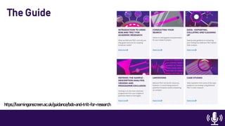 The Guide
https://learningonscreen.ac.uk/guidance/bob-and-trilt-for-research
 