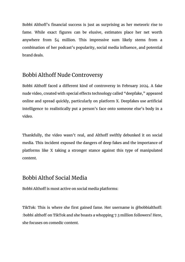 Bobbi Althoff Revolutionizing Podcasting with a Unique Voice PDF