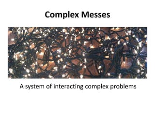 Complex Messes

A system of interacting complex problems

 