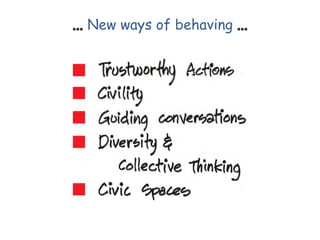 New ways of behaving

 