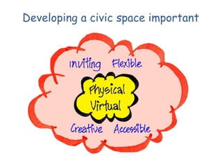 Developing a civic space important

 