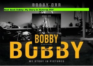 DOWNLOAD ON THE LAST PAGE !!!!
Download Here https://ebooklibrary.solutionsforyou.space/?book=0735236186 The incredible story of the life and phenomenal career of hockey's most legendary superstar, told through never-before-seen photographs.Bobby Orr rarely speaks of his accomplishments as a hockey player. He doesn't have to--his play did all his talking for him during his storied career. His was a style of seemingly effortless grace, a style that helped reinvent the sport of hockey.Now, Bobby Orr shares his story through a personal collection of photos, inviting readers into different seasons of his life while introducing some of the people that filled these moments in time. We see him at home and in the dressing room. We are there the day the Boston Bruins first scouted him, at rinkside when he celebrated his first Stanley Cup with his father, and back in Boston the day his famous number four was retired.Yet behind all the statistics, trophies, and public persona, is the man himself. There were losses to go along with the victories, disappointments alongside the accomplishments. Without the people around him, and without the many challenges he faced along the way, the triumphs would have meant much less.Capturing not only a legendary career and incredible person, Bobby: My Story in Pictures also brings into focus a different era. These photos chronicle not only the changing of the game, but also mark many significant milestones of his life.Personal, thoughtful, and full of never-before-seen images of Bobby Orr and those close to him, Bobby shows the varied sides of a player who rewrote the record book. It is a public journey into a world of a very private man. Download Online PDF Bobby: My Story in Pictures Download PDF Bobby: My Story in Pictures Read Full PDF Bobby: My Story in Pictures
Best Book Bobby: My Story in Pictures PDF
 