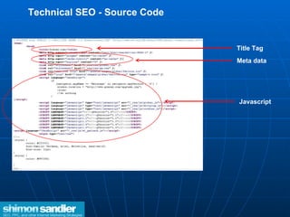 Technical SEO - Source Code Title Tag Javascript Meta data 