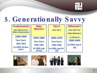 5. Generationally Savvy 