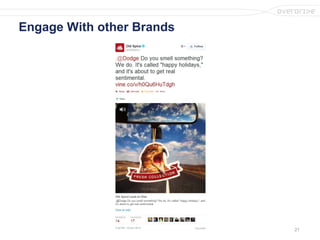 21
.
Engage With other Brands
 