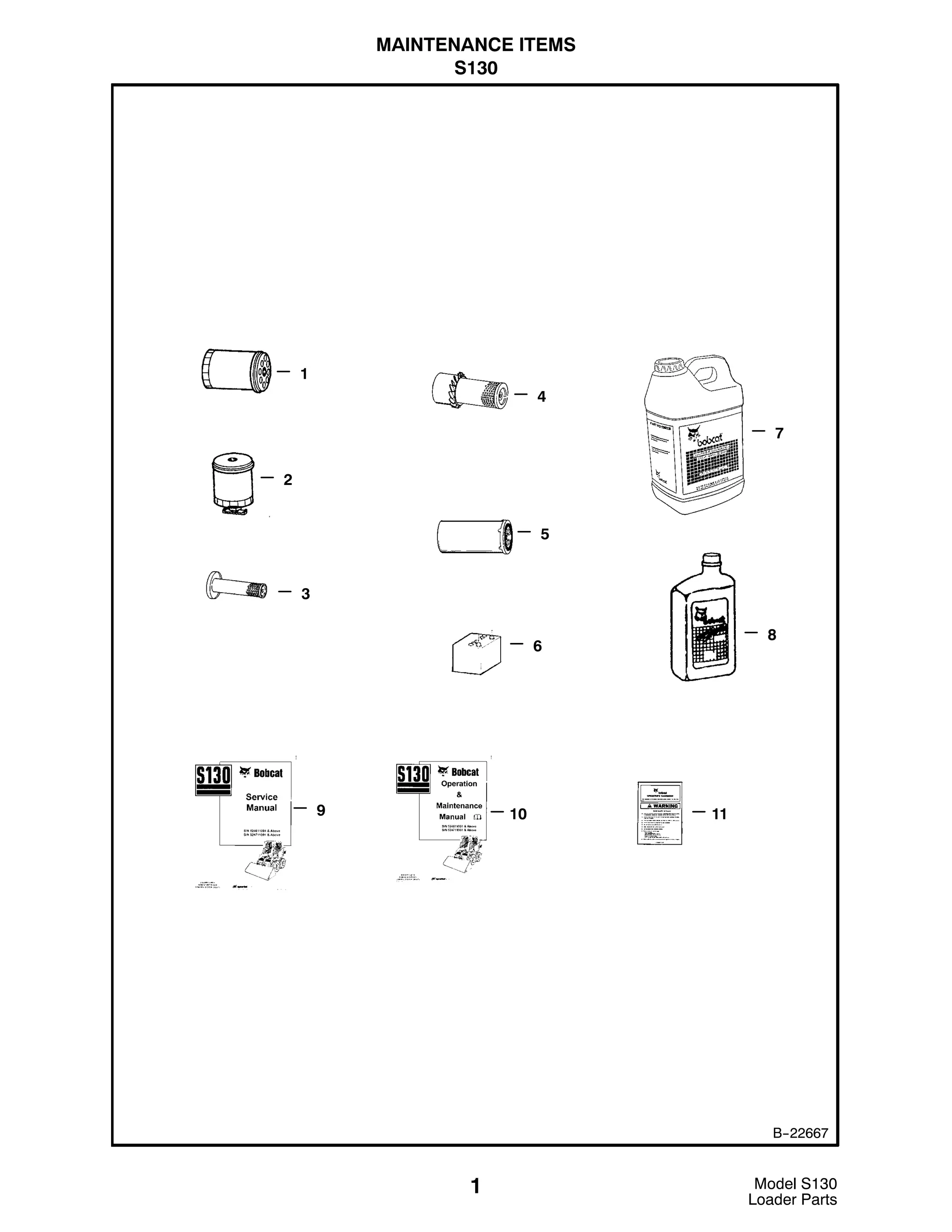 mini carregadeira BOBCAT S130 Parts List.pdf