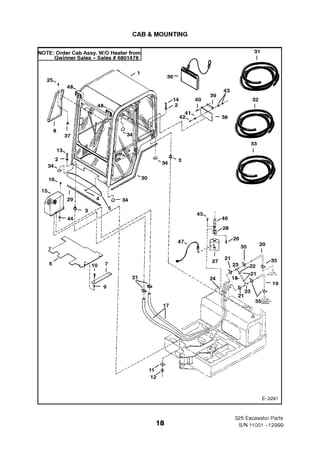 Bobcat 325 excavator parts catalogue manual sn 514011001 514012999 | PDF
