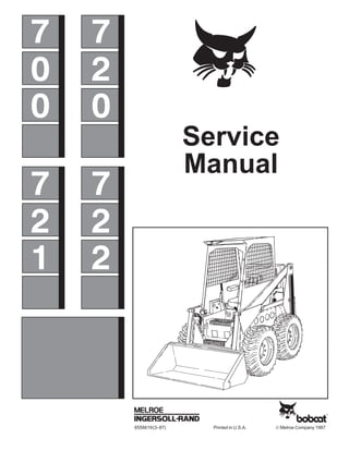 7
6556619(3–87) Printed in U.S.A. © Melroe Company 1987
0
0
7
2
0
7
2
1
7
2
2
Service
Manual
 