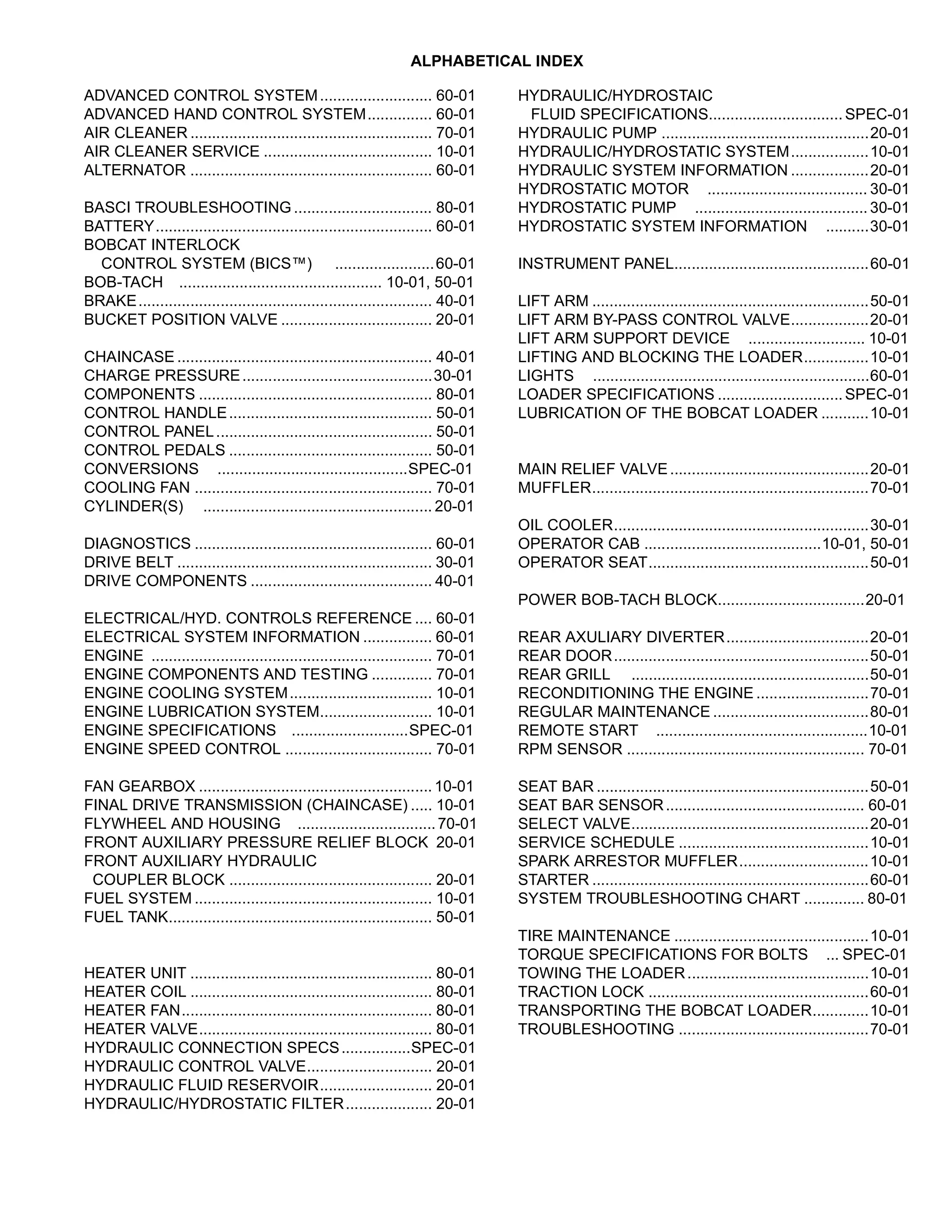 Bobcat Serial Number Breakdown