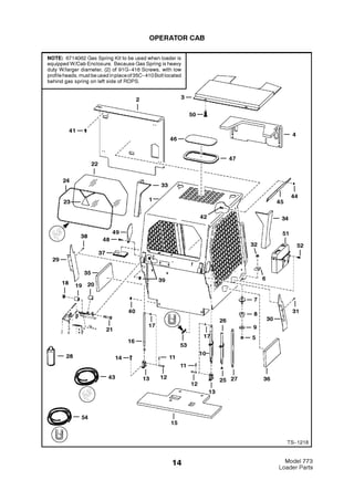 Bobcat 773 f series skid steer loader parts catalogue manual (sn 5096 16001 34999) | PDF