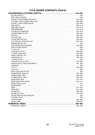 Manuel De Réparation Et Pièces Détachées (Reparaturhandbuch) Pour Bobcat 773 G-Series – Imprimé Sur Papier – Neuf